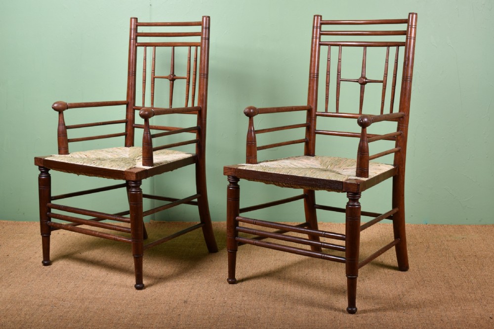 Pair Of Ford Madox Brown ’Sussex’ Armchairs