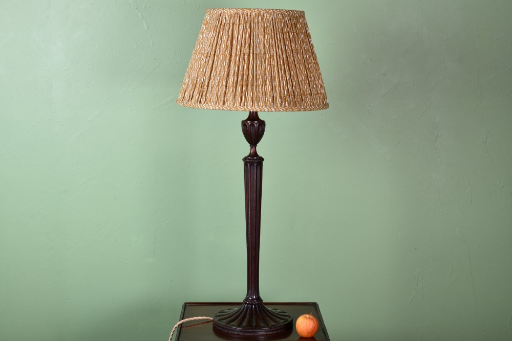 A Large Georgian Carved Mahogany Table Lamp 