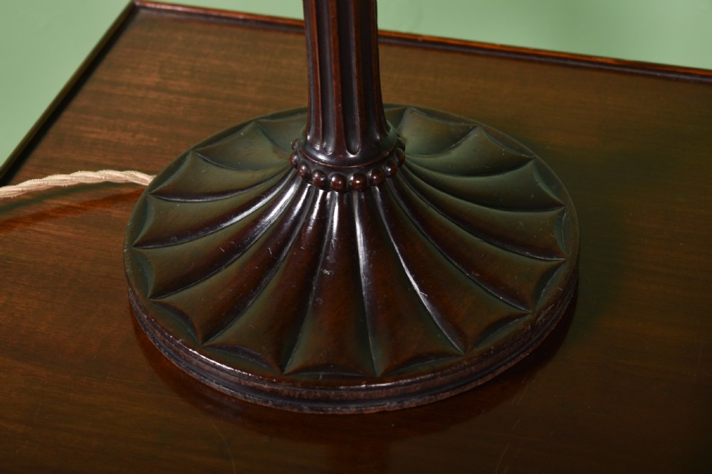 A Large Georgian Carved Mahogany Table Lamp  View II
