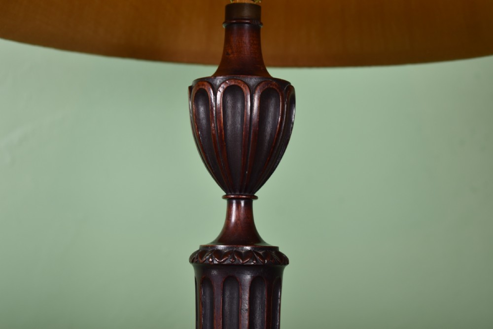 A Large Georgian Carved Mahogany Table Lamp  View IV