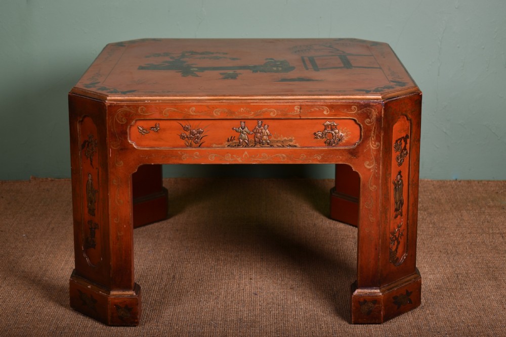 Red Lacquer & Parcel Gilt Occasional Table  View V