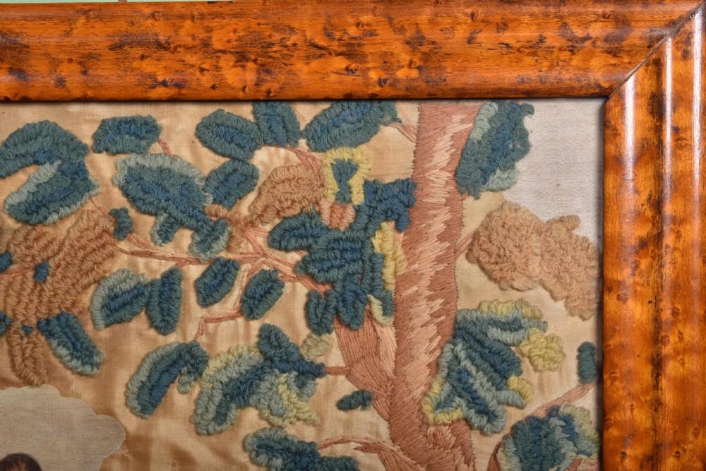 Folk Art Wool Needlework Scene View IV