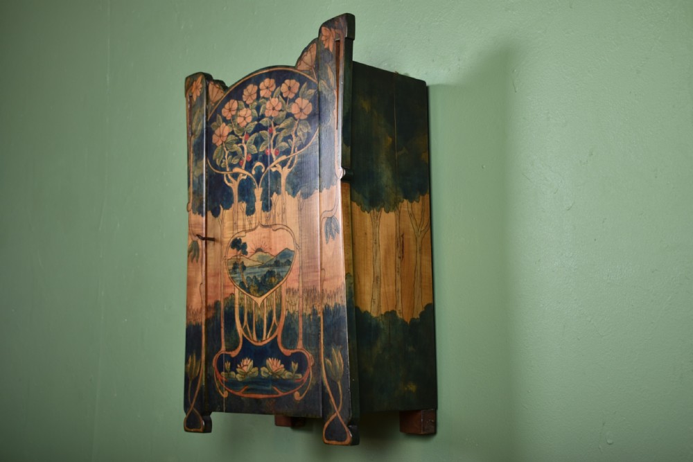 Art Nouveau Pokerwork Cabinet View IV
