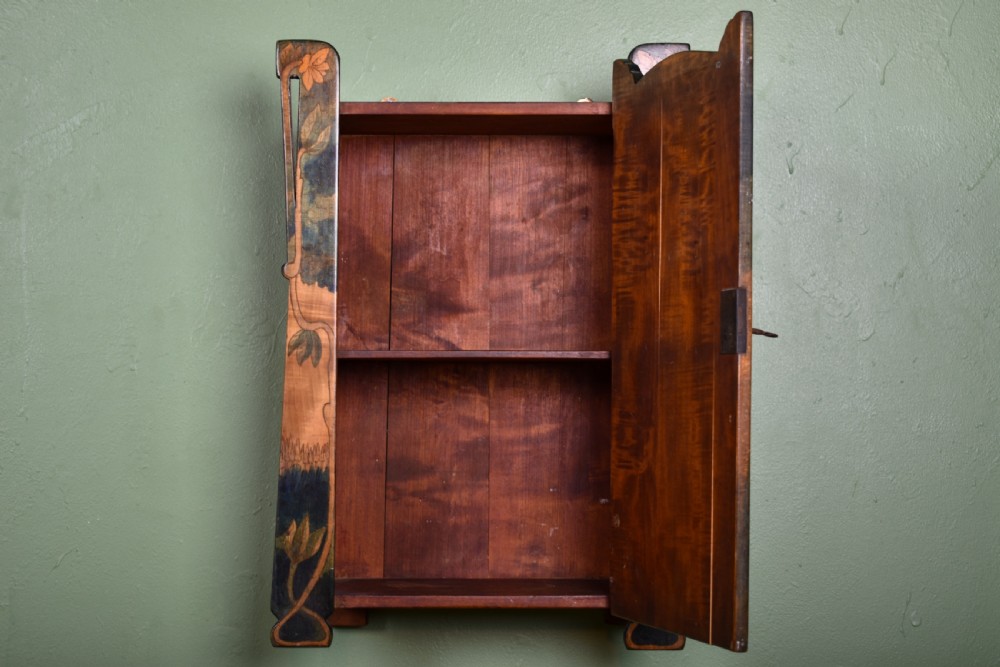 Art Nouveau Pokerwork Cabinet View VII