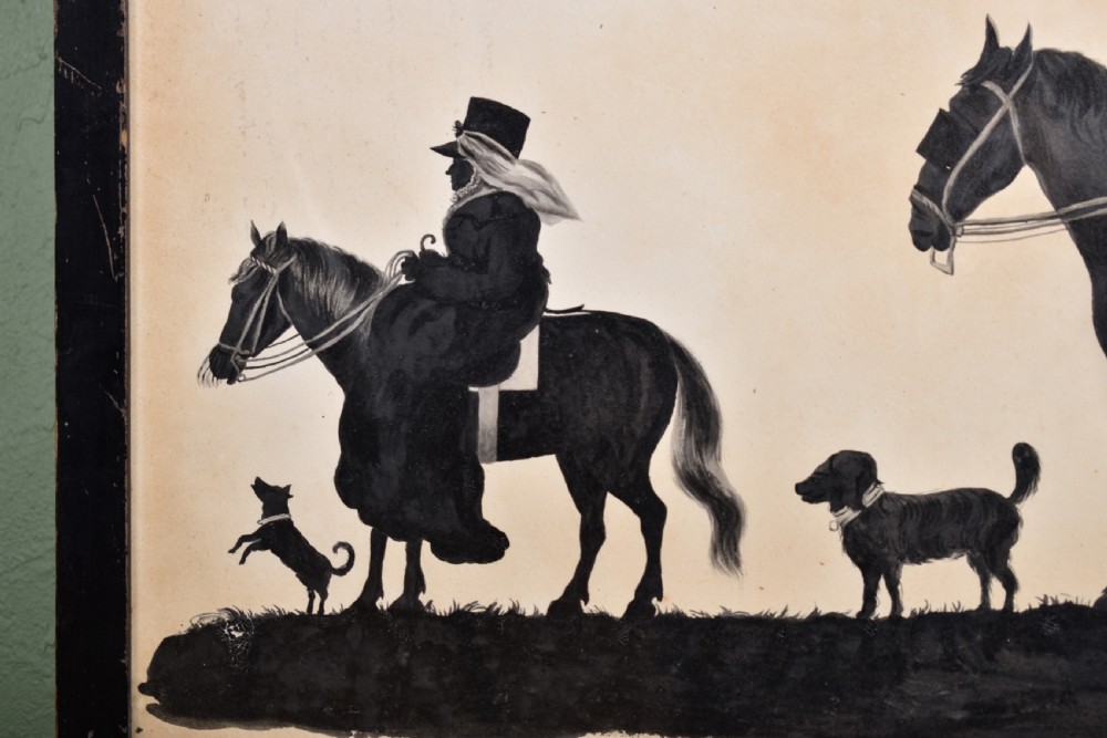 Watercolour Silhouette Of Mary Winter View III