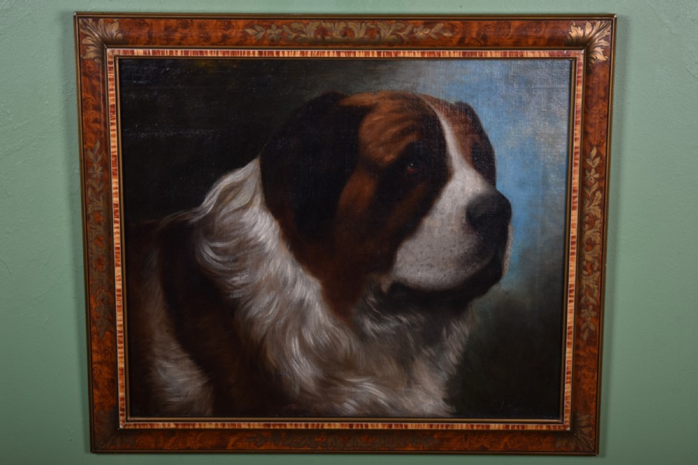 St Bernard Oil On Canvas 