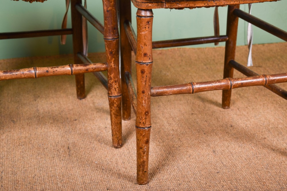 Pair Of Regency Faux-Bamboo Chairs View IV