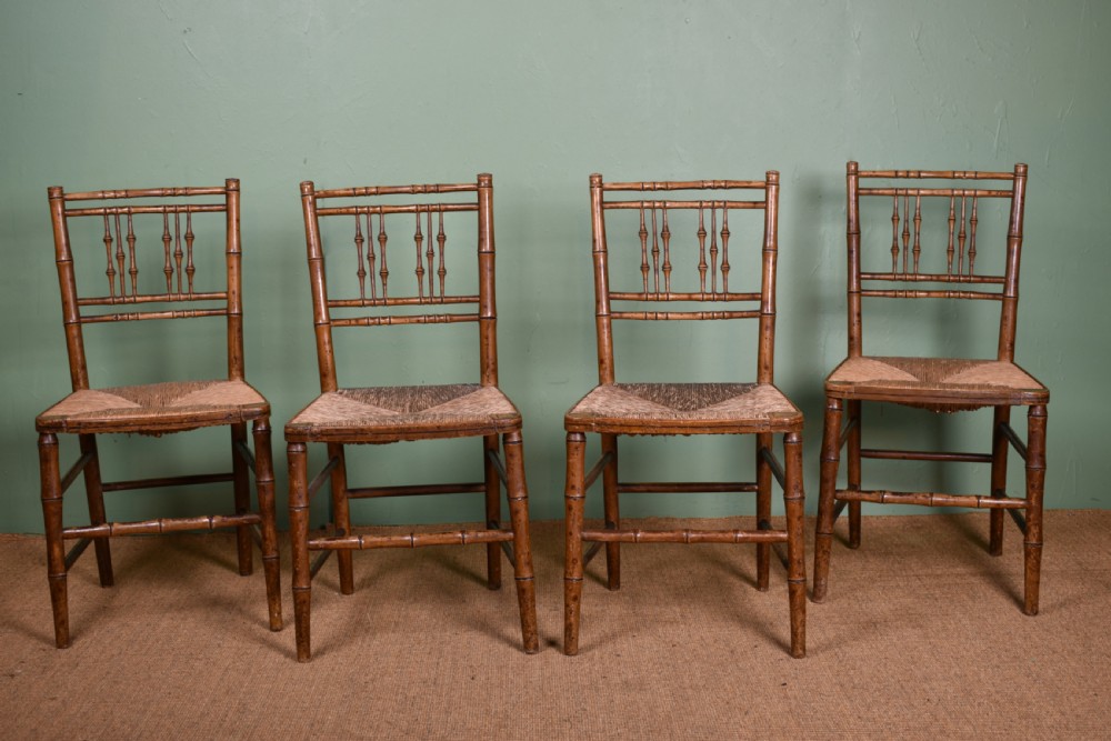 Pair Of Regency Faux-Bamboo Chairs View V
