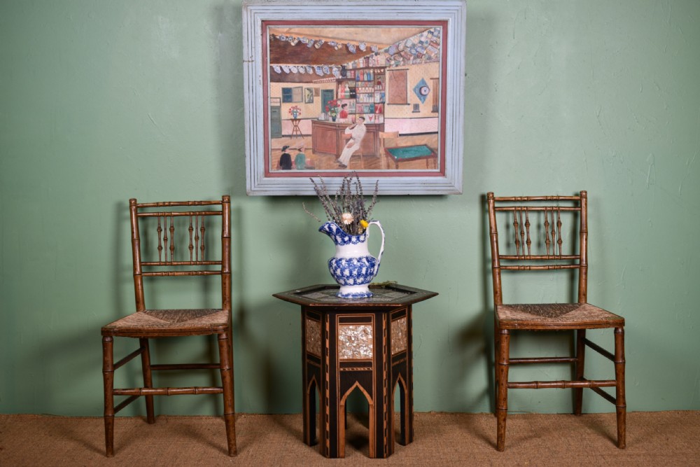Pair Of Regency Faux-Bamboo Chairs View VI
