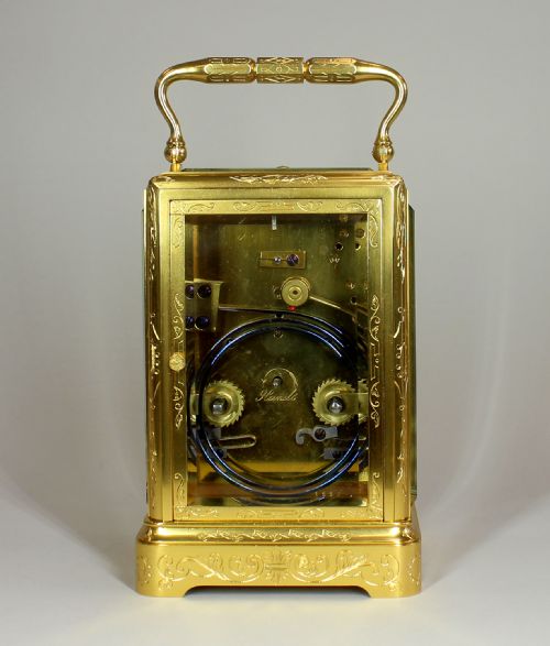 ONE PIECE ENGRAVED REPEATING CARRIAGE CLOCK - ADDITIONAL PHOTO 3