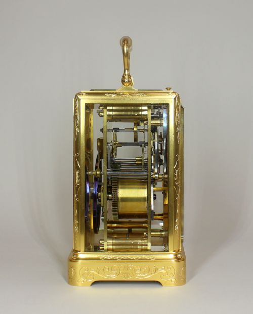 ONE PIECE ENGRAVED REPEATING CARRIAGE CLOCK - ADDITIONAL PHOTO 5
