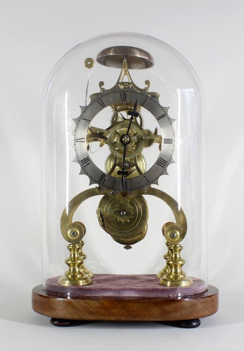19th century fusee skeleton clock - CATEGORY: ANTIQUE CLOCKS - DATED 19TH CENTURY
