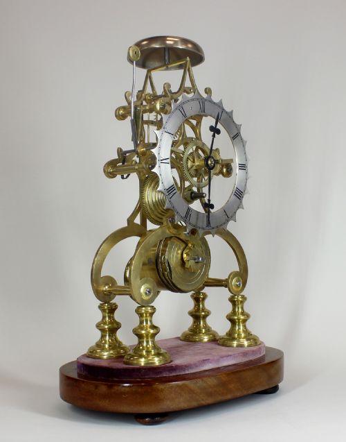 19TH CENTURY FUSEE SKELETON CLOCK - ADDITIONAL PHOTO 1