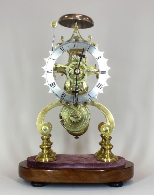 19TH CENTURY FUSEE SKELETON CLOCK - ADDITIONAL PHOTO 2