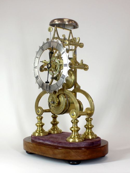 19TH CENTURY FUSEE SKELETON CLOCK - ADDITIONAL PHOTO 3