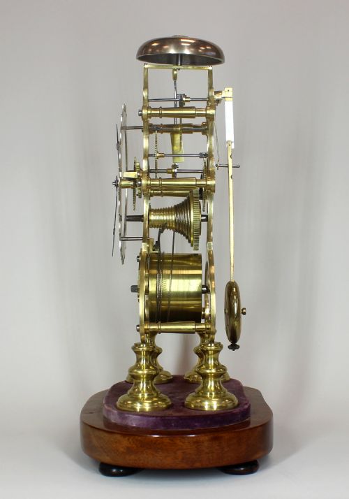 19TH CENTURY FUSEE SKELETON CLOCK - ADDITIONAL PHOTO 4