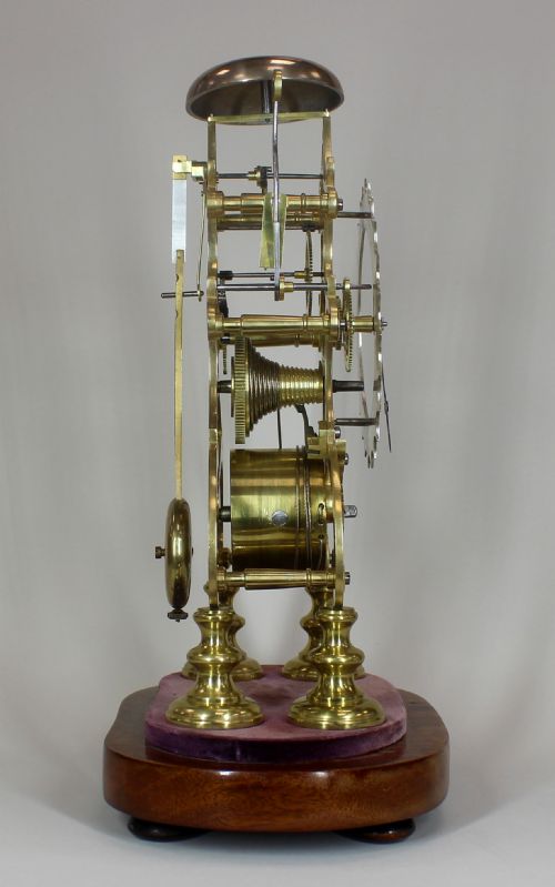 19TH CENTURY FUSEE SKELETON CLOCK - ADDITIONAL PHOTO 5