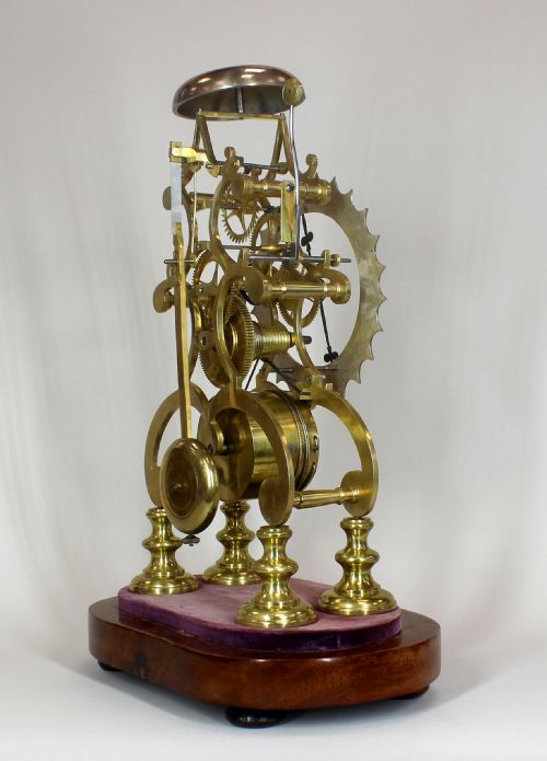19TH CENTURY FUSEE SKELETON CLOCK - ADDITIONAL PHOTO 6
