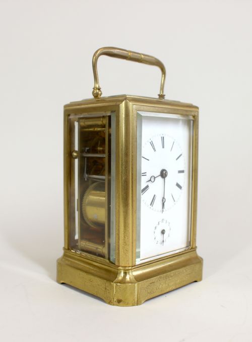 ALLIEZ BERGUER ONE PIECE REPEATER ALARM CARRIAGE CLOCK - ADDITIONAL PHOTO 2