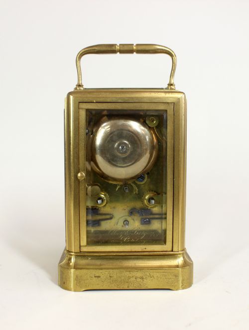 ALLIEZ BERGUER ONE PIECE REPEATER ALARM CARRIAGE CLOCK - ADDITIONAL PHOTO 3