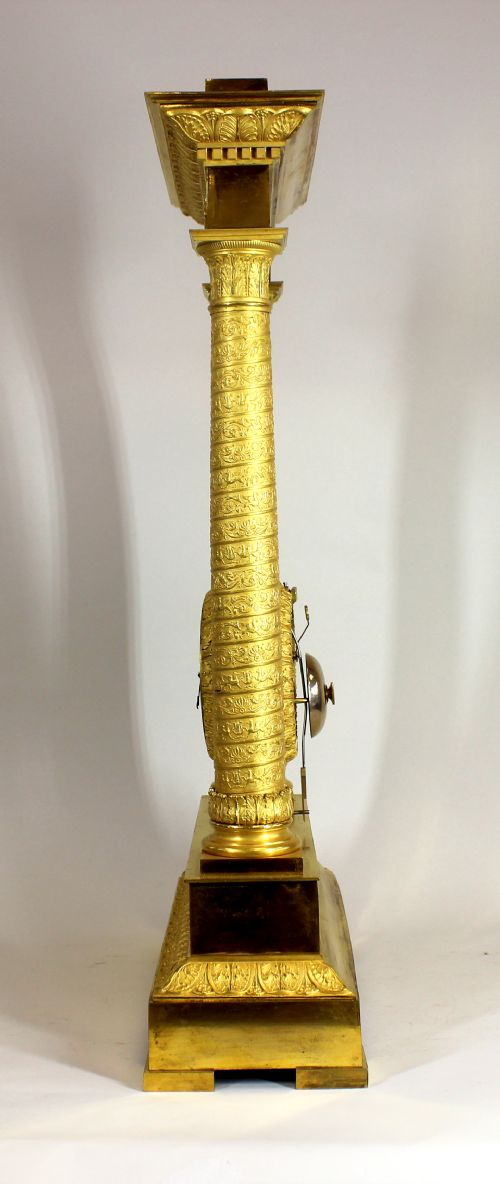 AN EXTREMELY FINE ORMOLU PORTICO MYSTERY CLOCK - ADDITIONAL PHOTO 2
