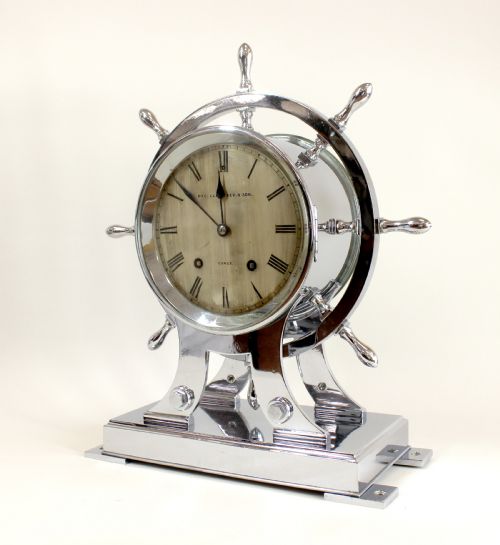 SHIPS CLOCK BY GAY VICARINO RETAILLED BY PASCALL ATKEY OF COWES - ADDITIONAL PHOTO 1