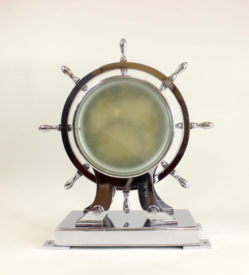 SHIPS CLOCK BY GAY VICARINO RETAILLED BY PASCALL ATKEY OF COWES - ADDITIONAL PHOTO 3