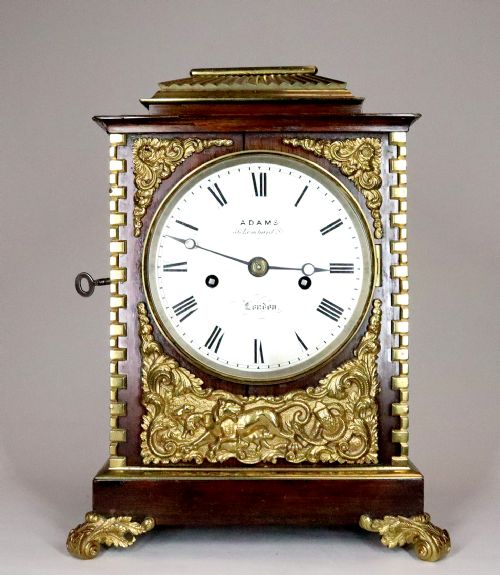 A DIMINUTIVE BRACKET CLOCK BY ADAMS OF LOMBARD STREET - ADDITIONAL PHOTO 1
