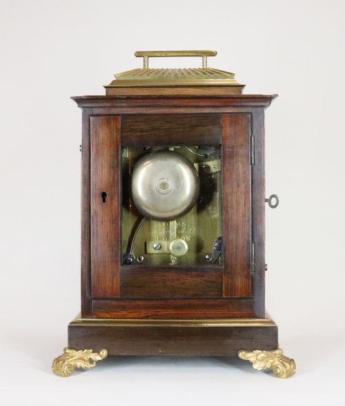 A DIMINUTIVE BRACKET CLOCK BY ADAMS OF LOMBARD STREET - ADDITIONAL PHOTO 4
