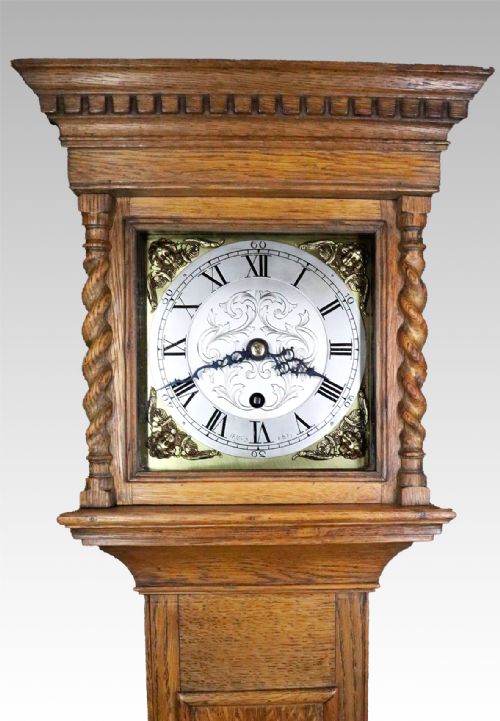 MINIATURE OAK LONGCASE CLOCK - ADDITIONAL PHOTO 1