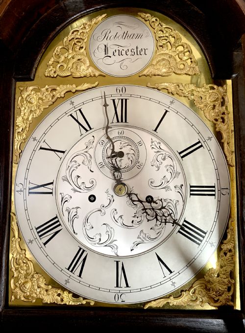 CARVED OAK LONGCASE CLOCK BY ROBOTHAM OF LEICESTER - ADDITIONAL PHOTO 3