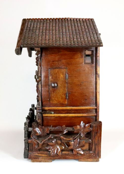 19TH CENTURY TWIN FUSEE CUCKOO TABLE CLOCK BY BEHA - ADDITIONAL PHOTO 2