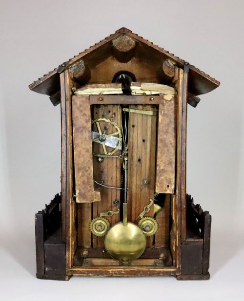 19TH CENTURY TWIN FUSEE CUCKOO TABLE CLOCK BY BEHA - ADDITIONAL PHOTO 3