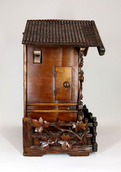 19TH CENTURY TWIN FUSEE CUCKOO TABLE CLOCK BY BEHA - ADDITIONAL PHOTO 6