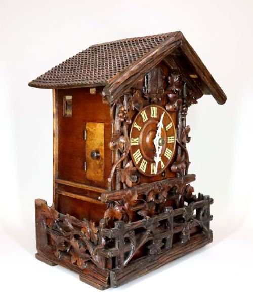 19TH CENTURY TWIN FUSEE CUCKOO TABLE CLOCK BY BEHA - ADDITIONAL PHOTO 7