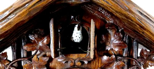 19TH CENTURY TWIN FUSEE CUCKOO TABLE CLOCK BY BEHA - ADDITIONAL PHOTO 9