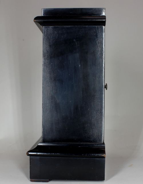 EBONISED MINIATURE LIBRARY CLOCK - ADDITIONAL PHOTO 2