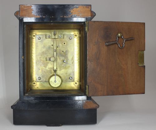 EBONISED MINIATURE LIBRARY CLOCK - ADDITIONAL PHOTO 3