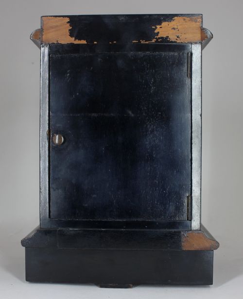EBONISED MINIATURE LIBRARY CLOCK - ADDITIONAL PHOTO 4