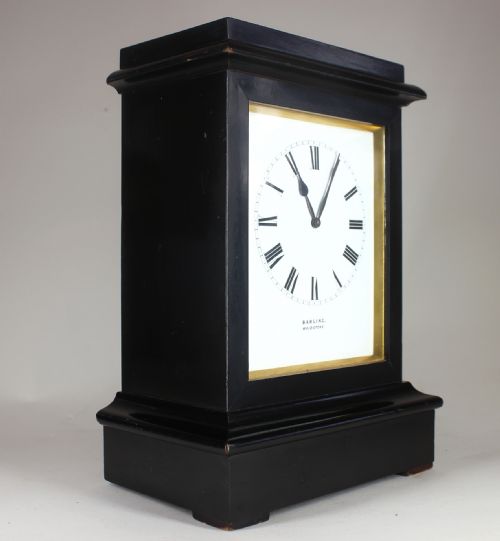 EBONISED MINIATURE LIBRARY CLOCK - ADDITIONAL PHOTO 5