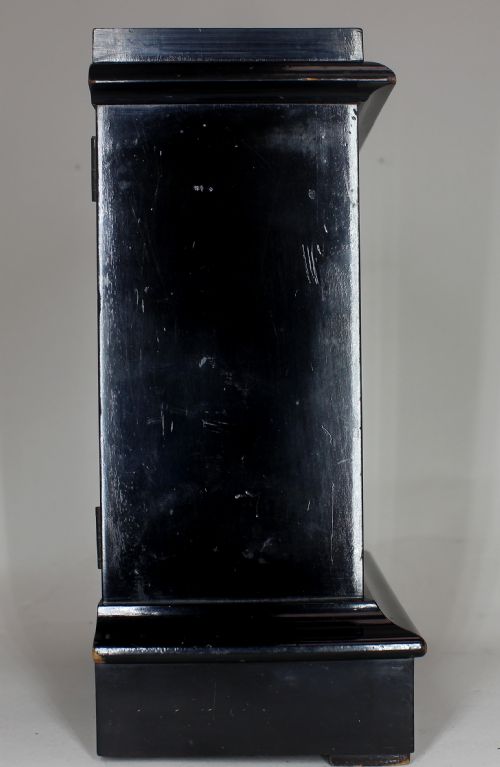 EBONISED MINIATURE LIBRARY CLOCK - ADDITIONAL PHOTO 6