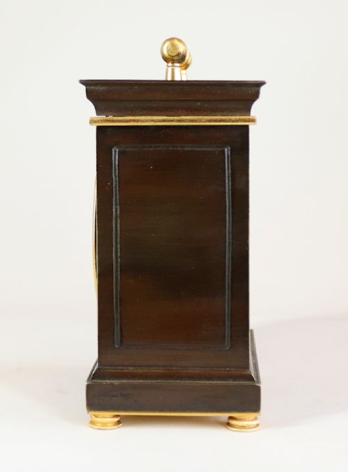 A SMALL EARLY ENGLISH CARRIAGE CLOCK - ADDITIONAL PHOTO 3