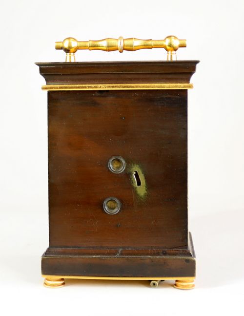 A SMALL EARLY ENGLISH CARRIAGE CLOCK - ADDITIONAL PHOTO 4
