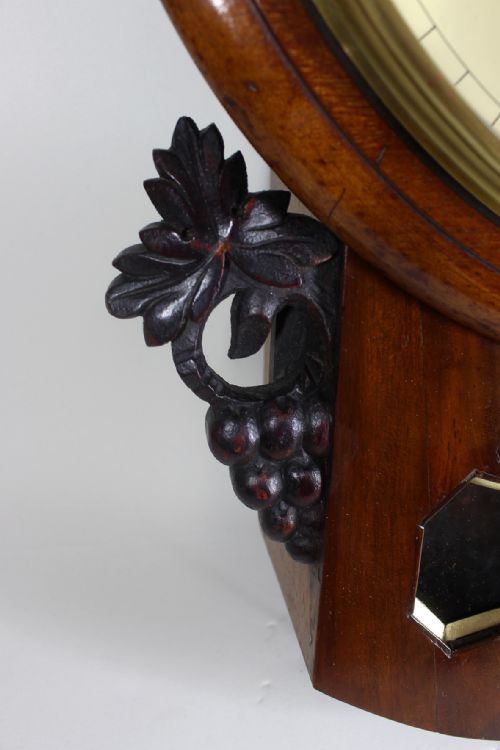 A 19TH CENTURY TWIN FUSEE STRIKING DROP DIAL CLOCK - ADDITIONAL PHOTO 2