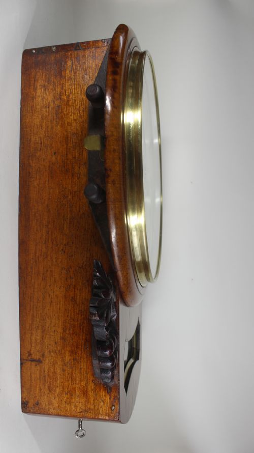 A 19TH CENTURY TWIN FUSEE STRIKING DROP DIAL CLOCK - ADDITIONAL PHOTO 3
