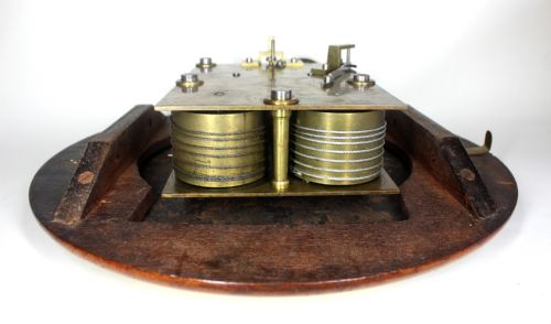 A 19TH CENTURY TWIN FUSEE STRIKING DROP DIAL CLOCK - ADDITIONAL PHOTO 5