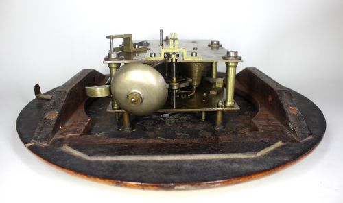 A 19TH CENTURY TWIN FUSEE STRIKING DROP DIAL CLOCK - ADDITIONAL PHOTO 9
