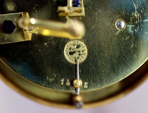 A GILDED FRENCH FOUR GLASS CLOCK WITH VISIBLE ESCAPEMENT AND ELLICOT TYPE PENDULUM - ADDITIONAL PHOTO 7