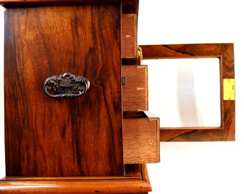 A VERY FINE ROSEWOOD HUMIDOR - ADDITIONAL PHOTO 8