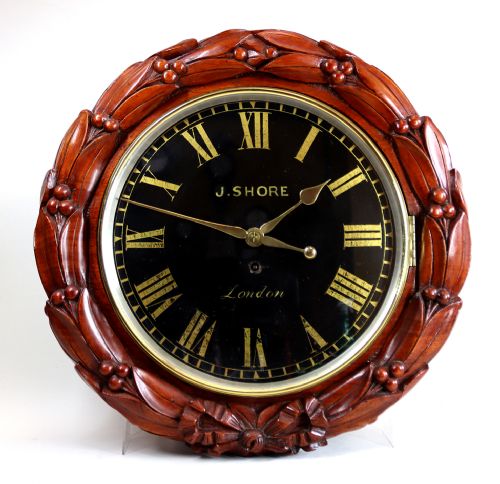 an impressive fusee dial clock by shore - CATEGORY: ANTIQUE CLOCKS - DATED REGENCY